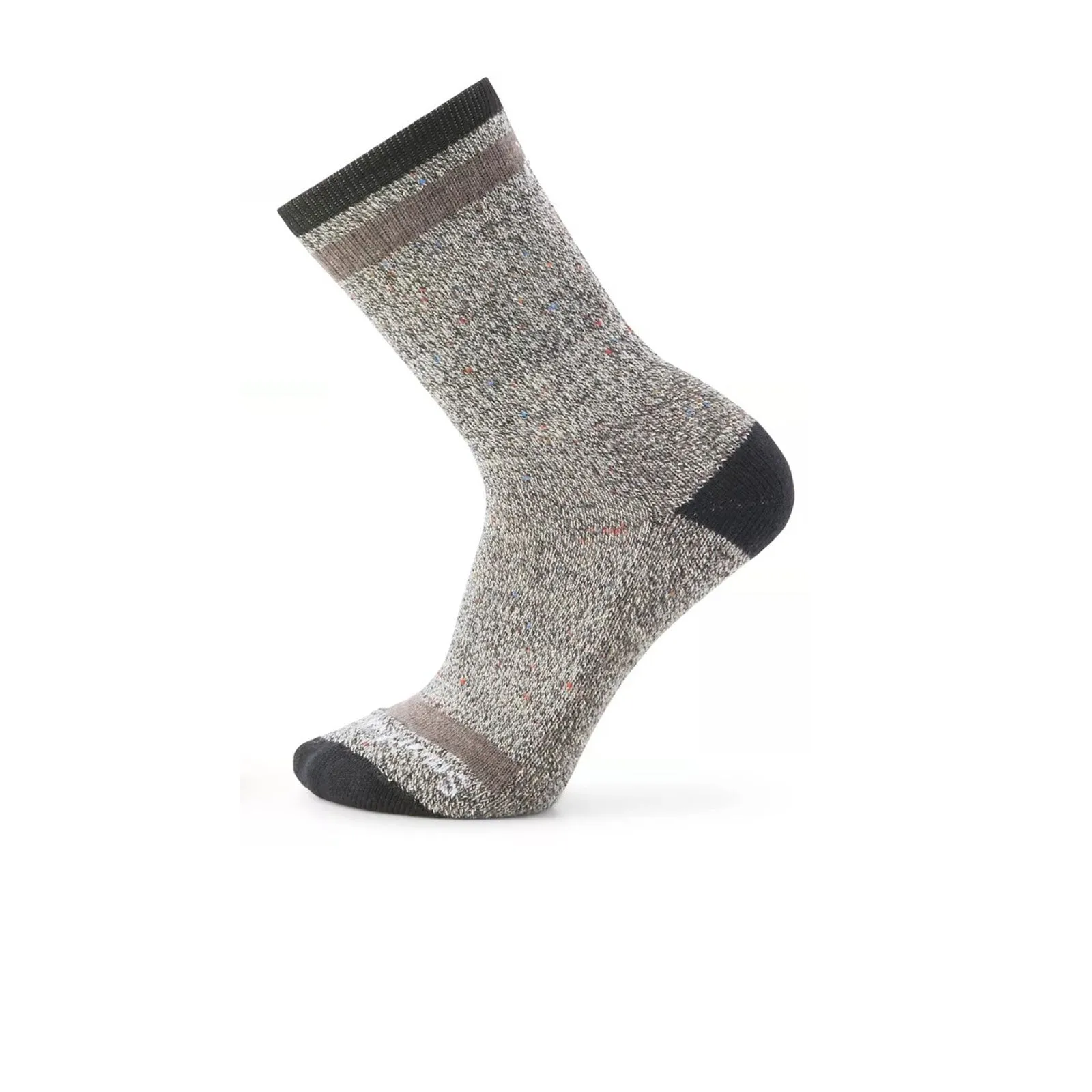 Smartwool Everyday Larimer Crew Sock (Men) - Black/Taupe Heather