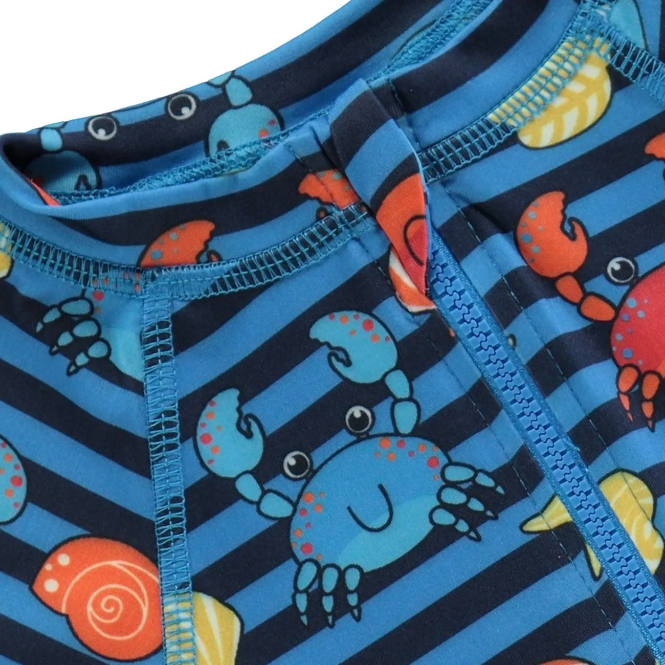 Småfolk Brilliant Blue UV50 Swimsuit With Crabs