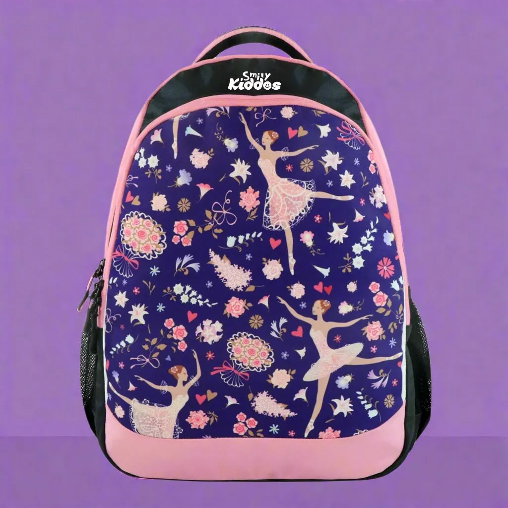 Smily Kiddos Junior Ballerina Violet School Backpack