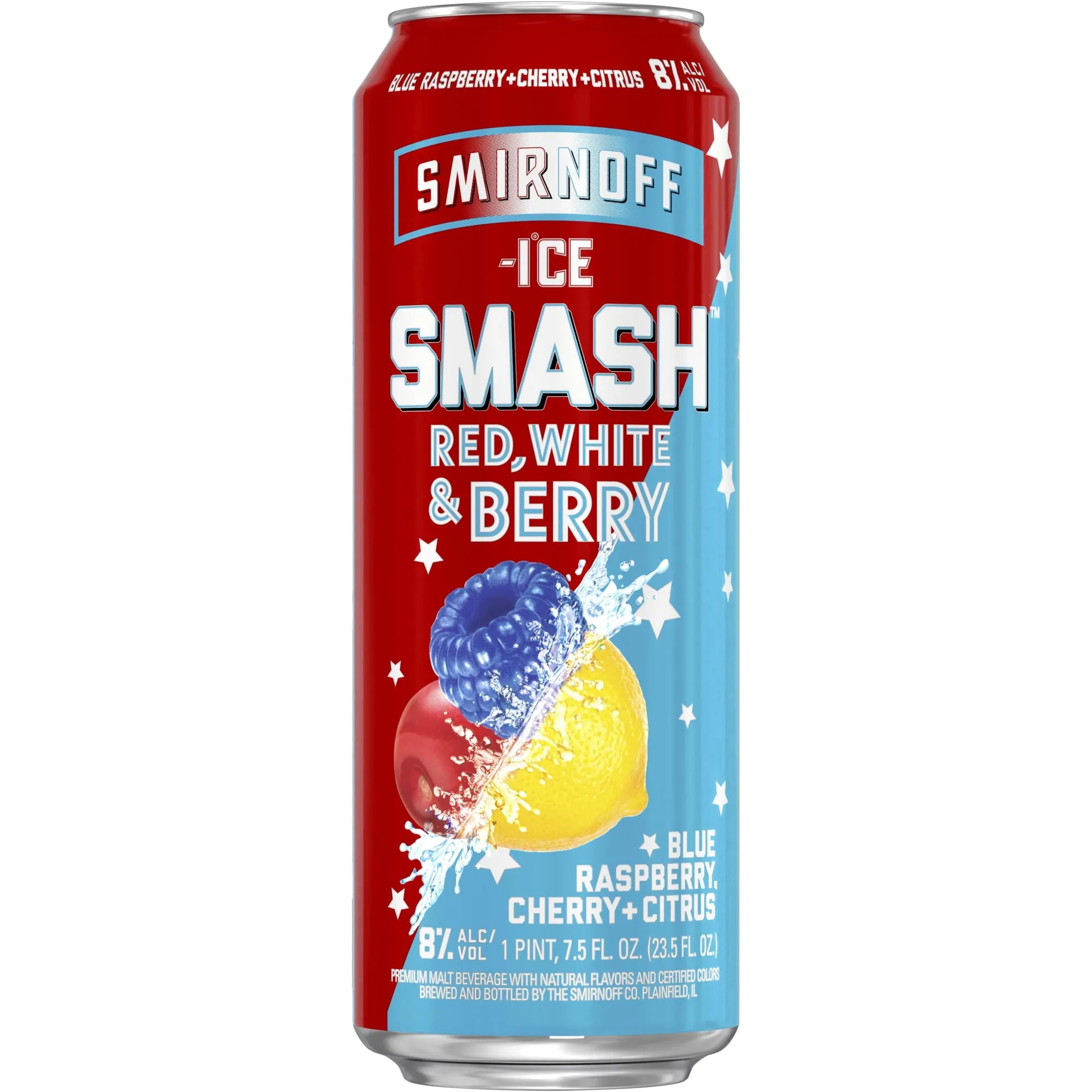 Smirnoff Ice Smash Red, White, & Berry, 23.5oz Single Can, 8% ABV