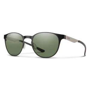 Smith Eastbank Metal Matte Black Silver Frame - ChromaPop Polarized Gray Green Lens - Polarized Sunglasses