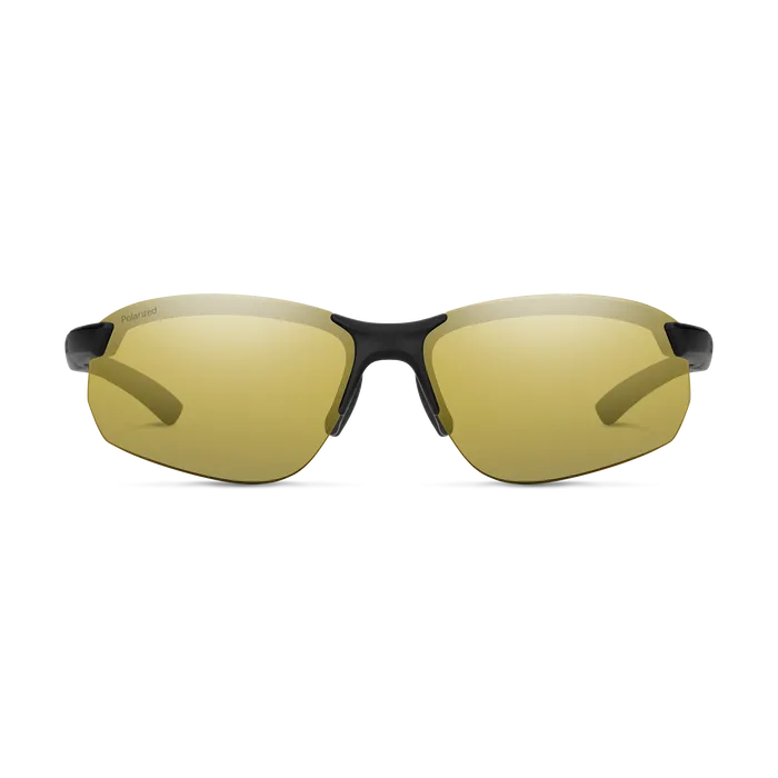 Smith Parallel MAX 2 Matte Black Frame - Polarized Gold Mirror Lens - Polarized Sunglasses