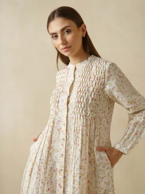 Smock Linen Shirt Dress