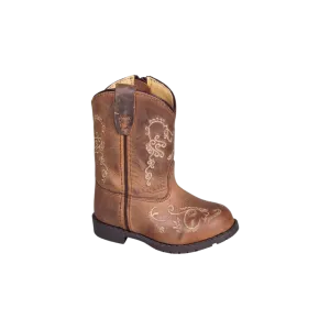 Smoky Mountain Kid's Brown Waxed Distress Leather Hopalong Toddler Boots