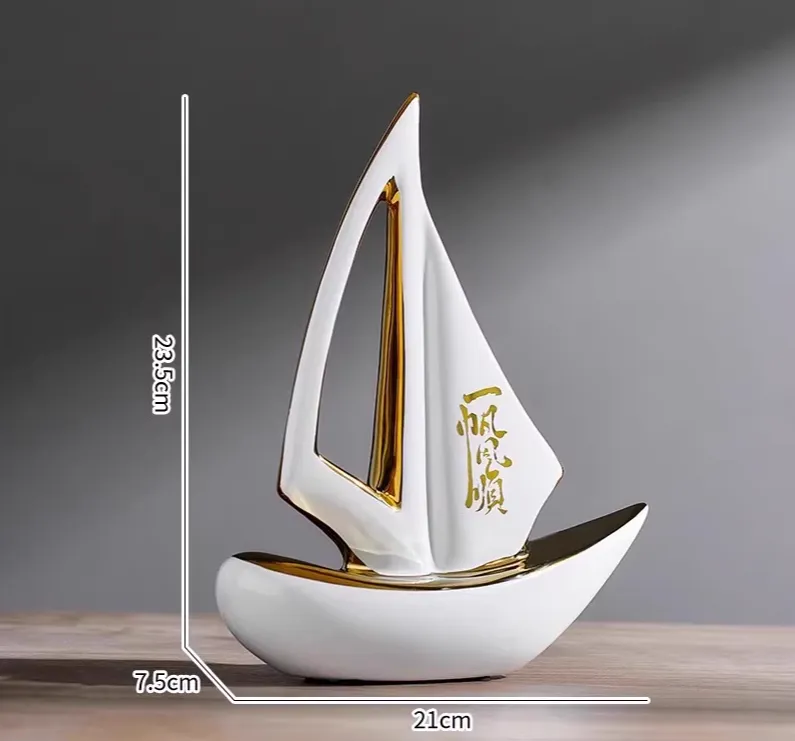 Smooth Sailboat Home Office Decorations Quality Luxury High-End Elegant Style