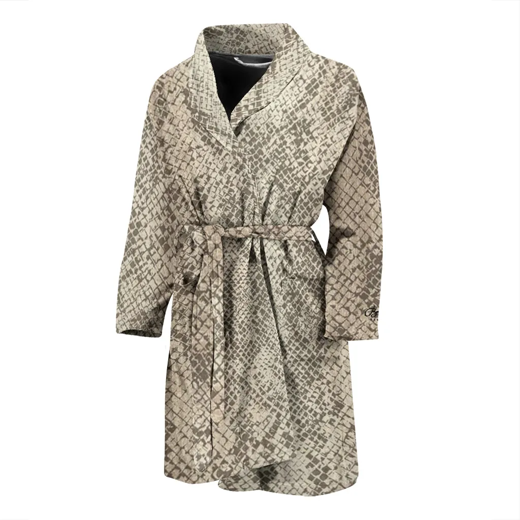 Snake Print Bath Robe - Men