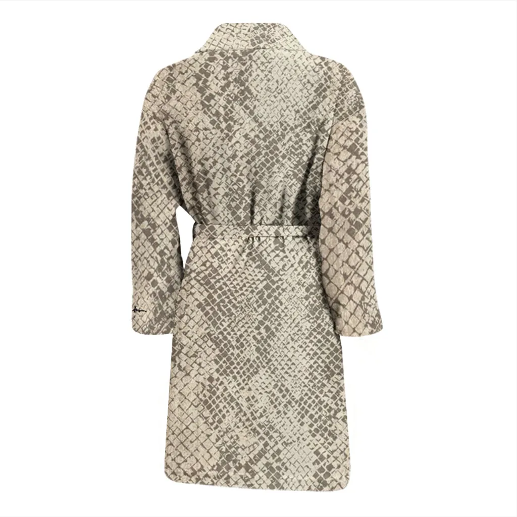 Snake Print Bath Robe - Men