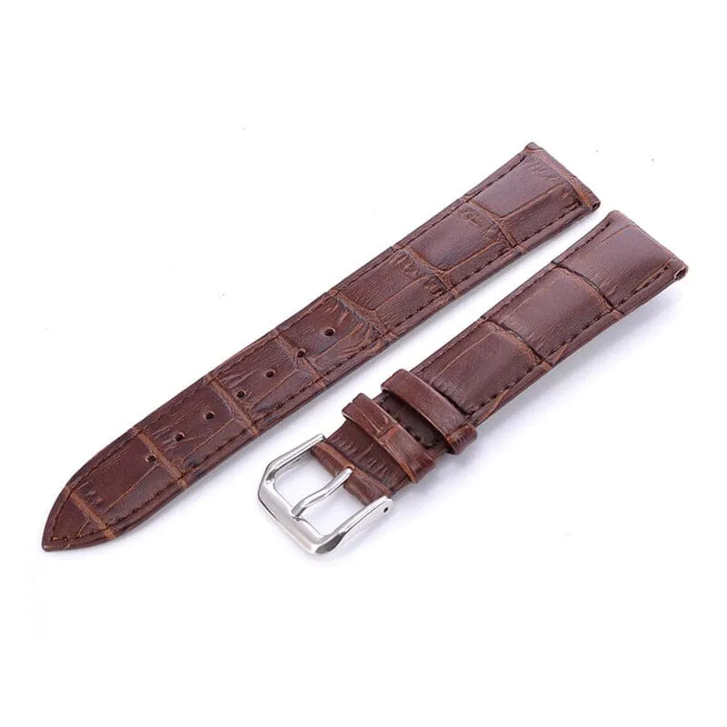 Snakeskin Leather Watch Straps Compatible with the Garmin Forerunner 645