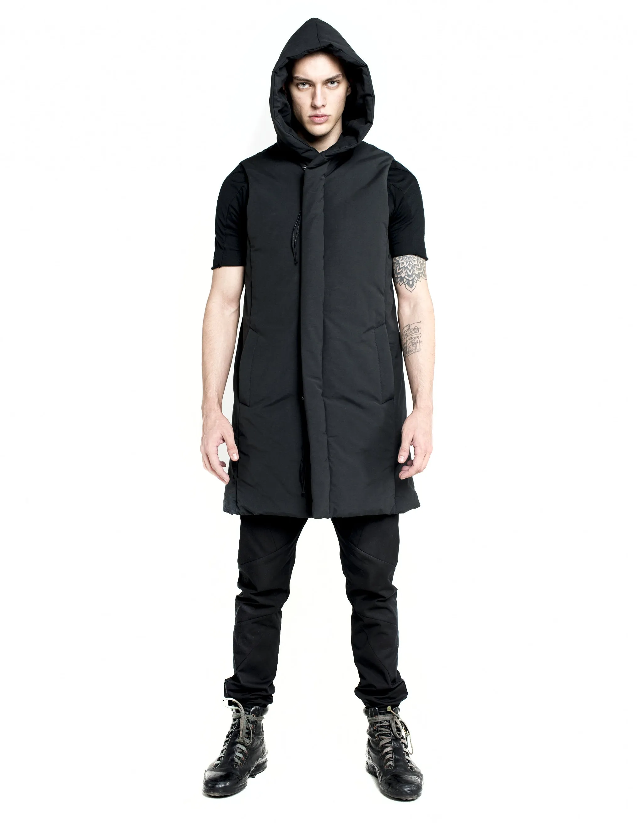 Snap-Closure Hooded Vest