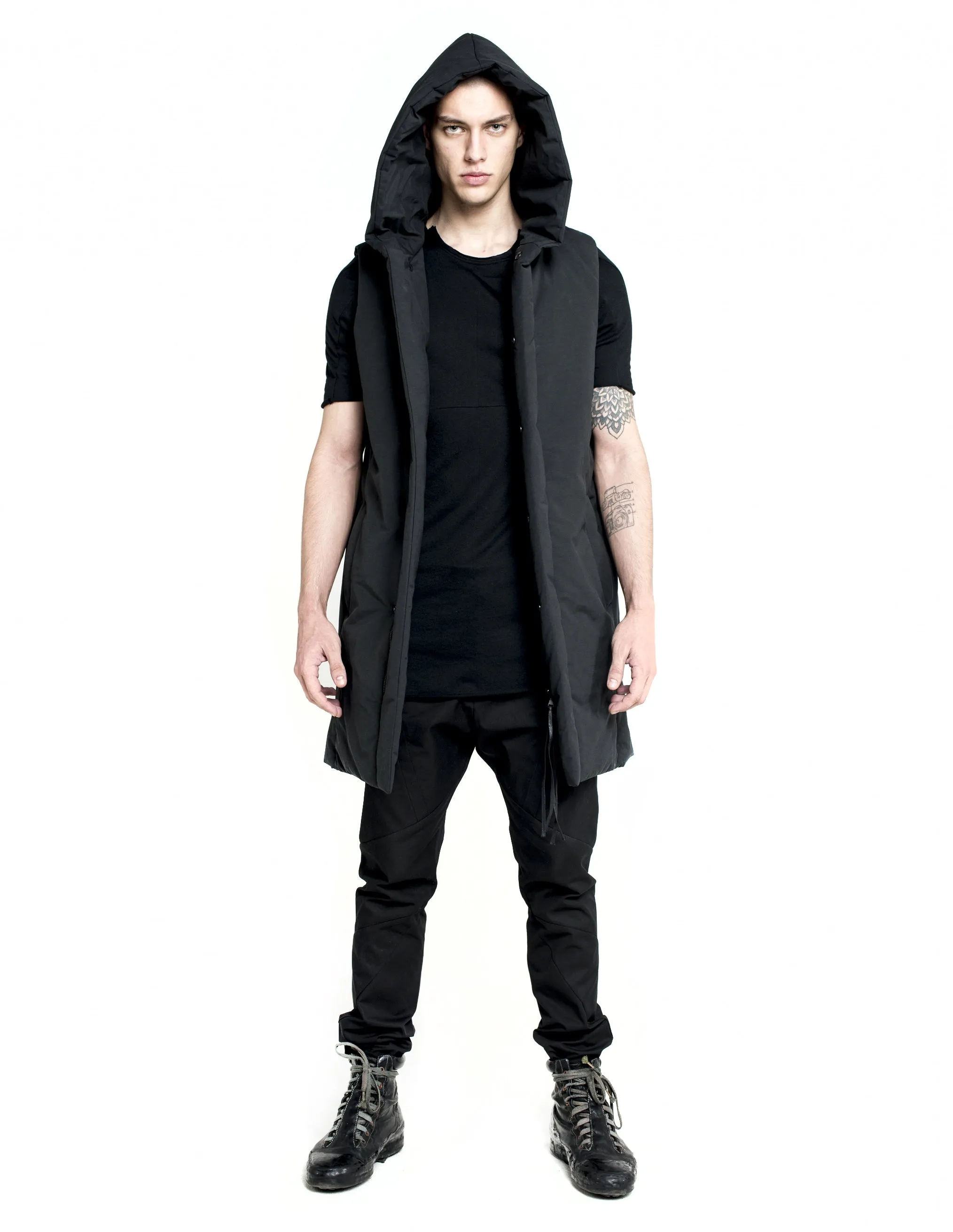 Snap-Closure Hooded Vest