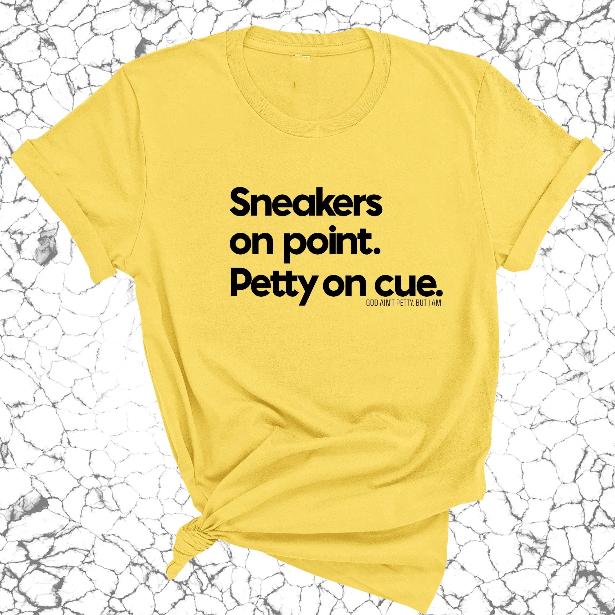 Sneakers on point. Petty On Cue Unisex Tee