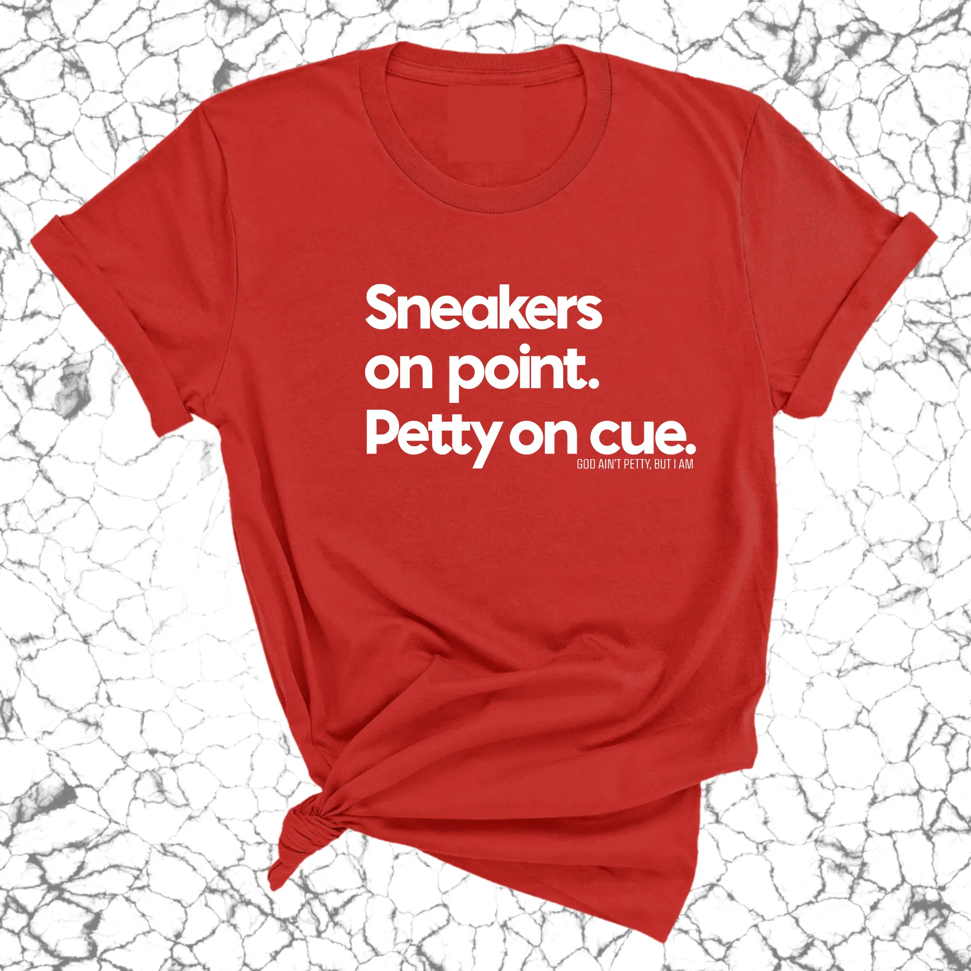 Sneakers on point. Petty On Cue Unisex Tee