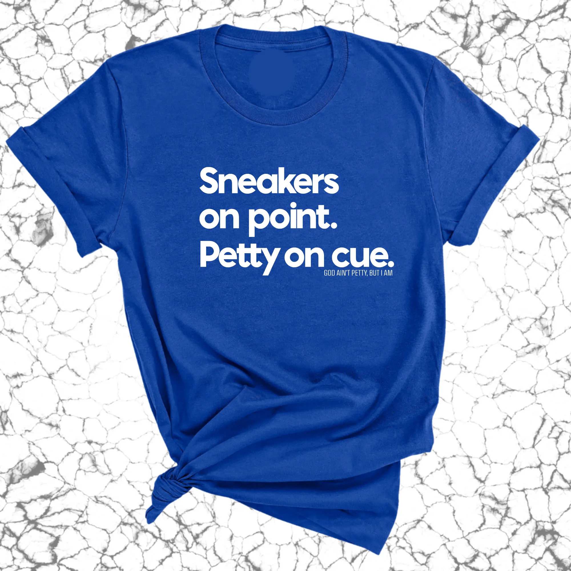 Sneakers on point. Petty On Cue Unisex Tee