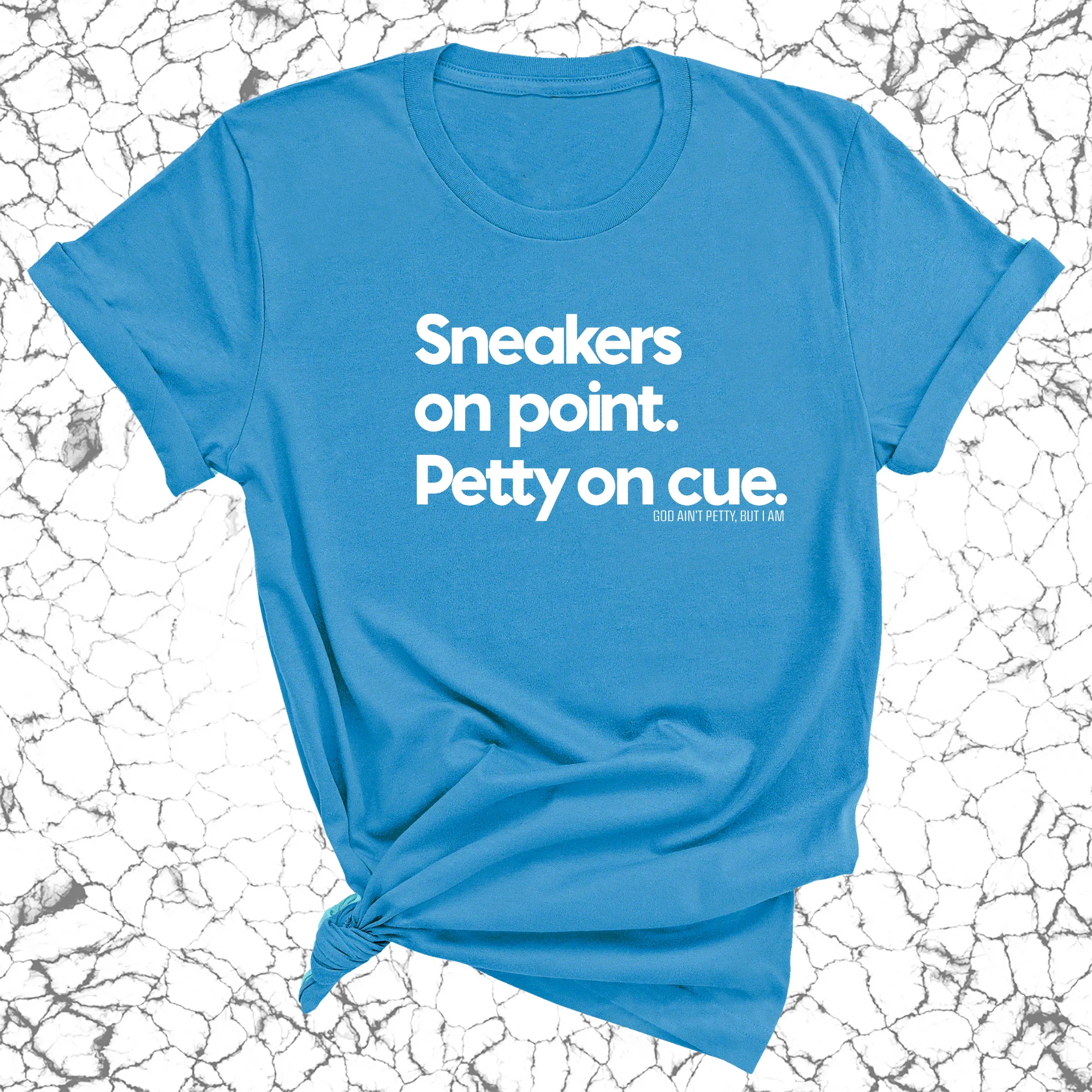 Sneakers on point. Petty On Cue Unisex Tee