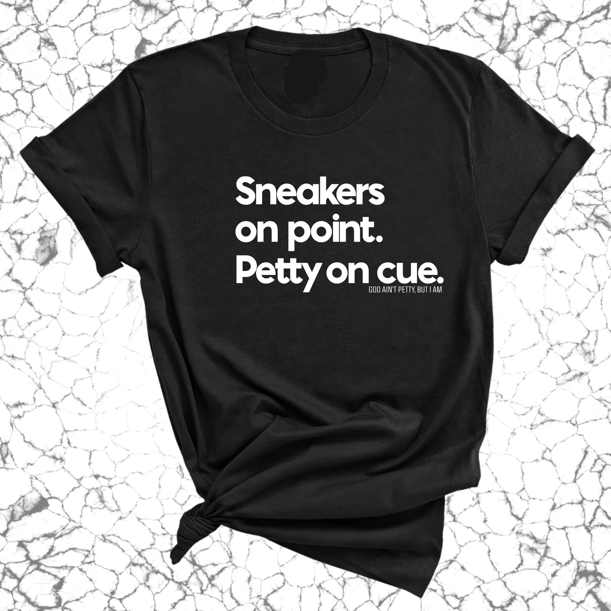 Sneakers on point. Petty On Cue Unisex Tee