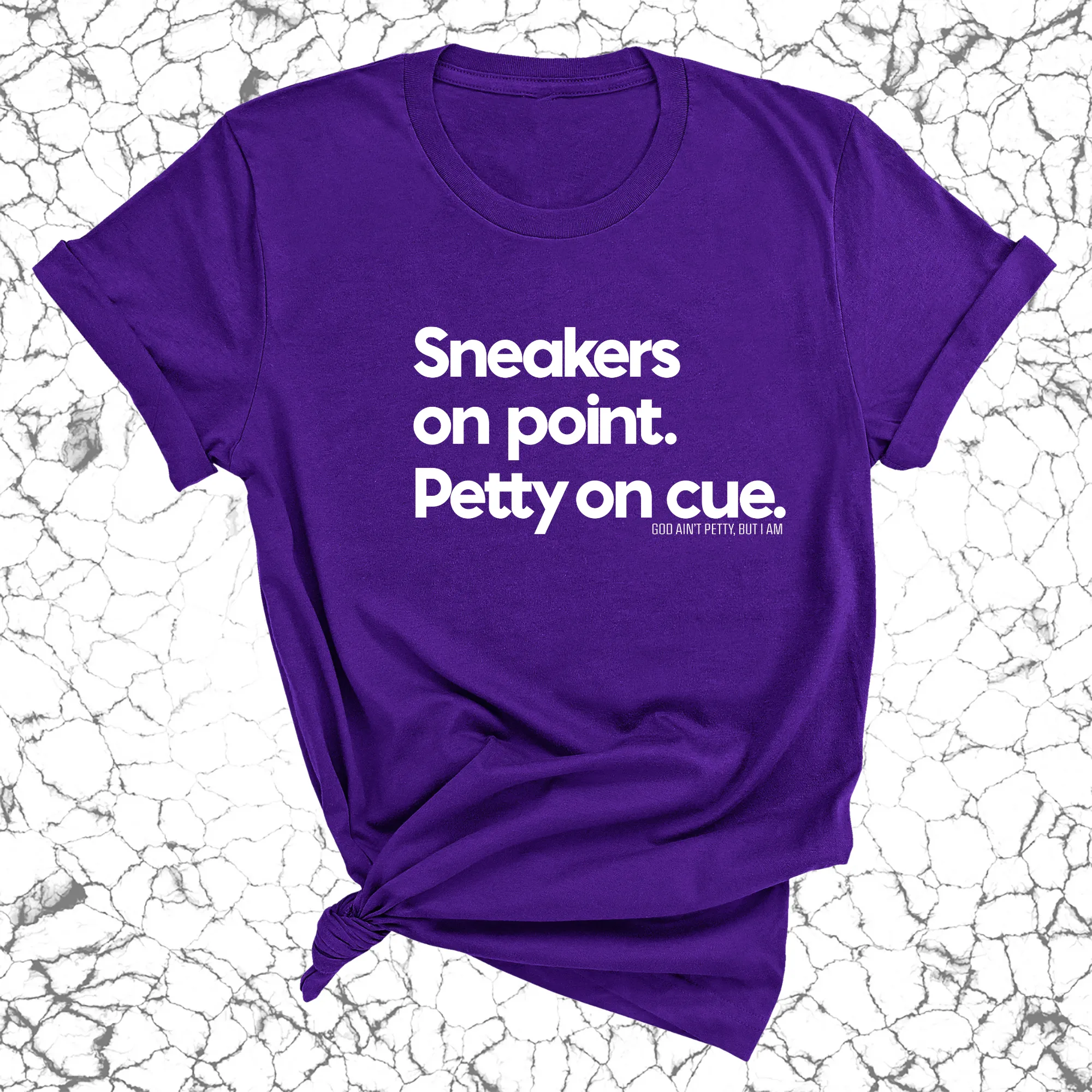 Sneakers on point. Petty On Cue Unisex Tee