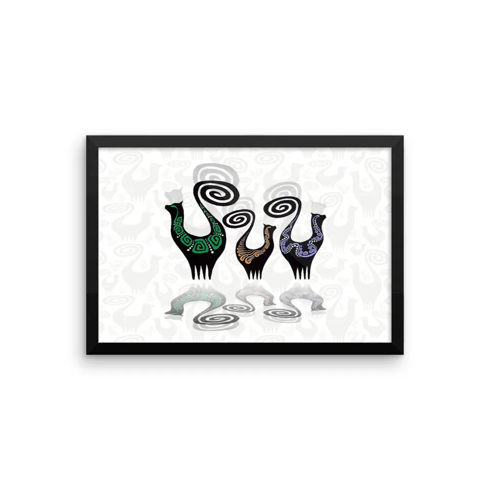 SNOOTY CATS Framed poster