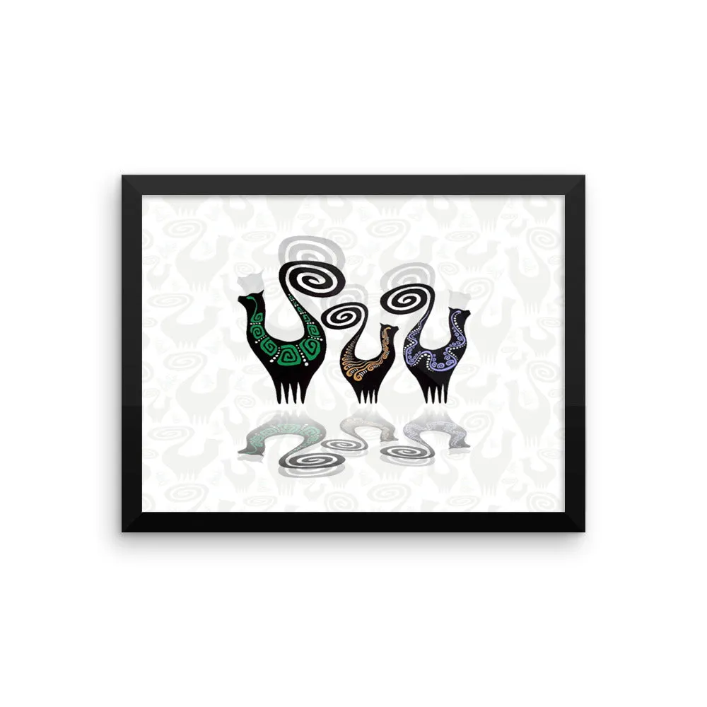 SNOOTY CATS Framed poster