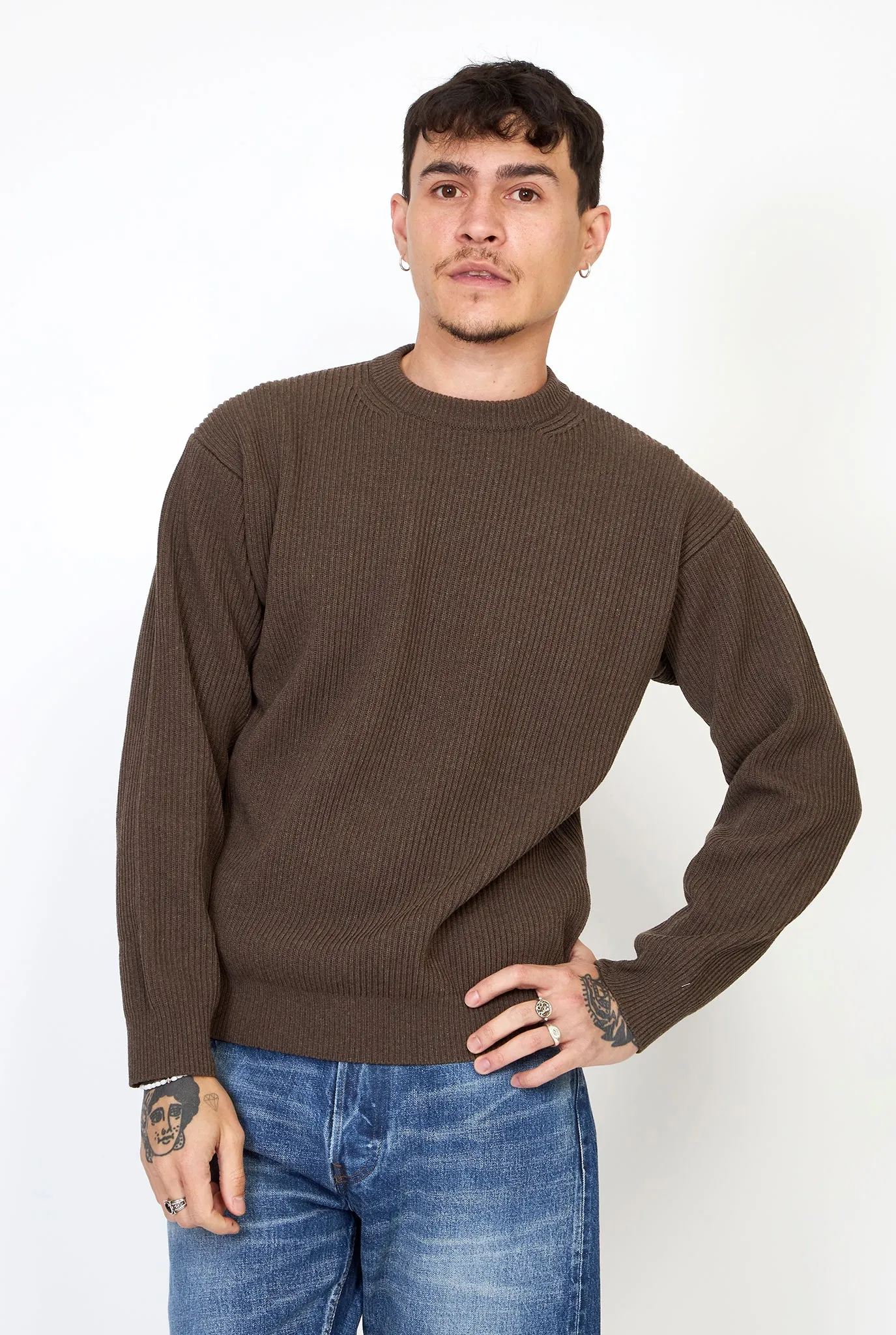 SNOW PEAK Co/Ny/Pe Knit Crewneck