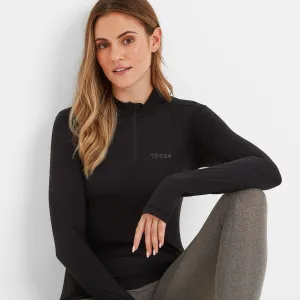 Snowdon Womens Thermal Base Layer Quarter Zip - Black