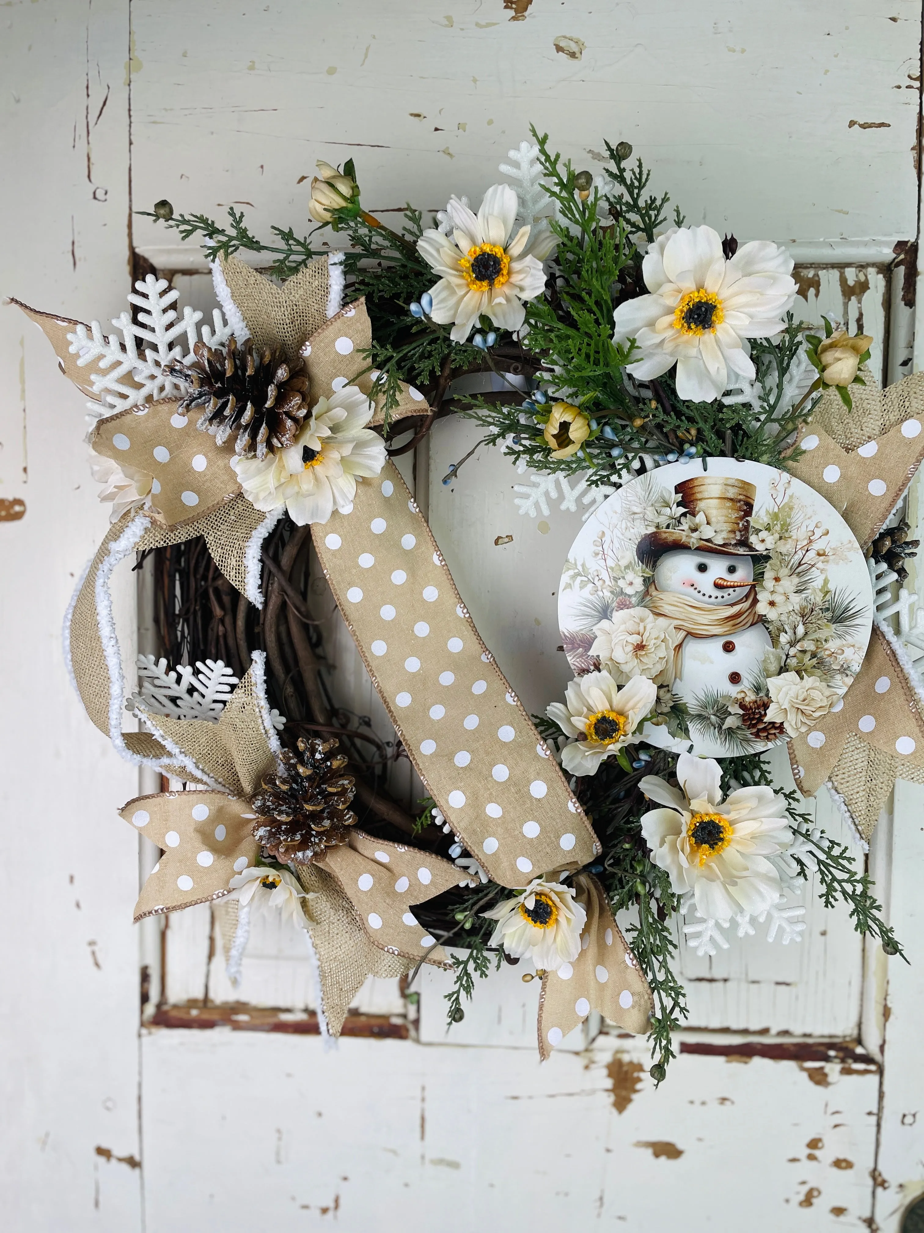 Snowman Winter Wreath