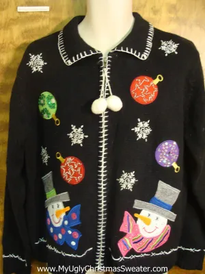 Snowmen and Ornaments Ugly Xmas Sweater