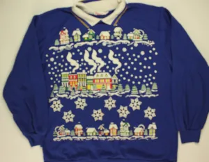 Snowvillage Like Our Village- Large Christmas Sweater