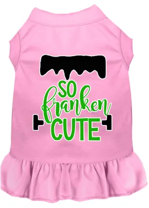 So Franken Cute Screen Print Dog Dress Light Pink Xs