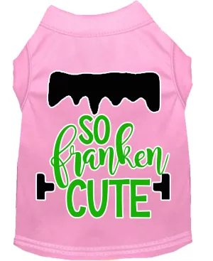 So Franken Cute Screen Print Dog Shirt Light Pink Med