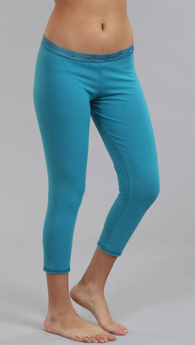 So Low Jersey Crop Legging in Turqouise