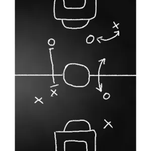 Soccer Play Chalkboard Printed Backdrop