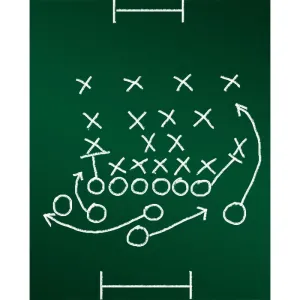 Soccer Strategy Chalkboard Printed Backdrop