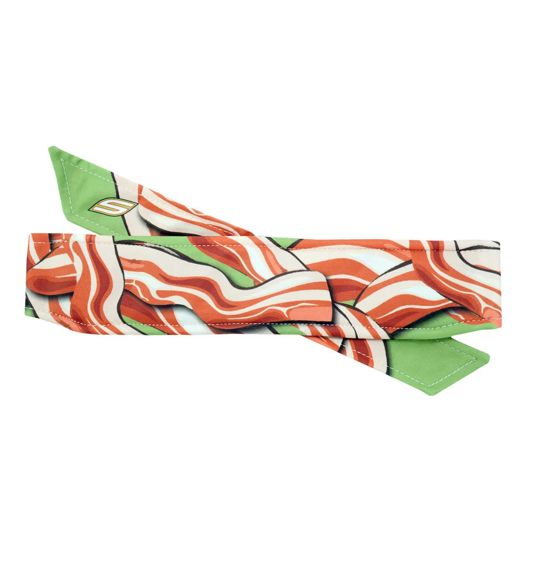 Social Paintball Grit Deluxe Long Tie Headband - Bacon Strips