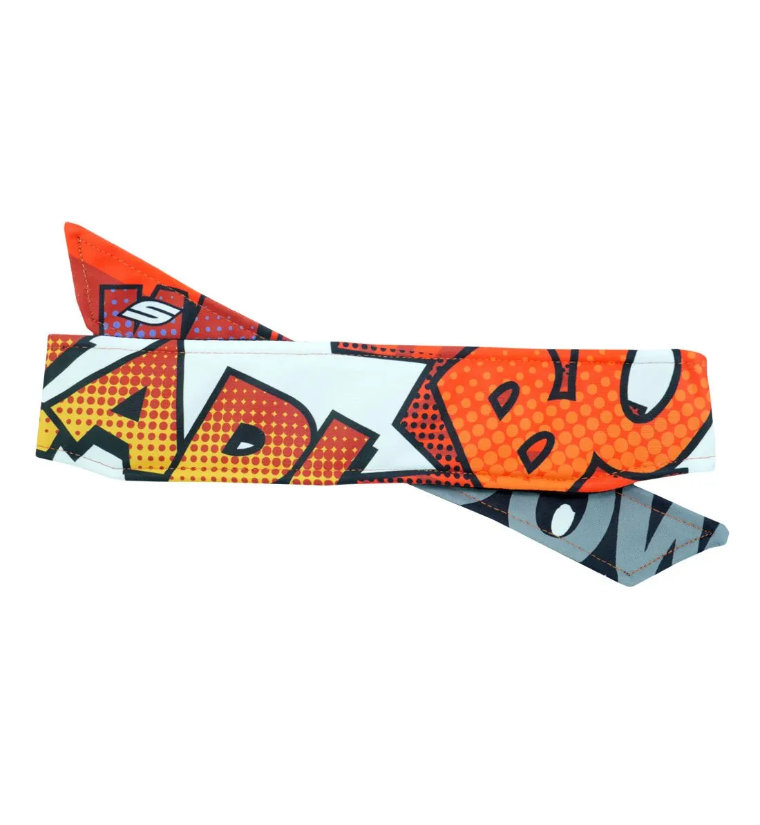 Social Paintball Grit Deluxe Long Tie Headband - Comic Book Fight Words