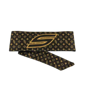 Social Paintball Grit Deluxe Long Tie Headband - Social LV Brown