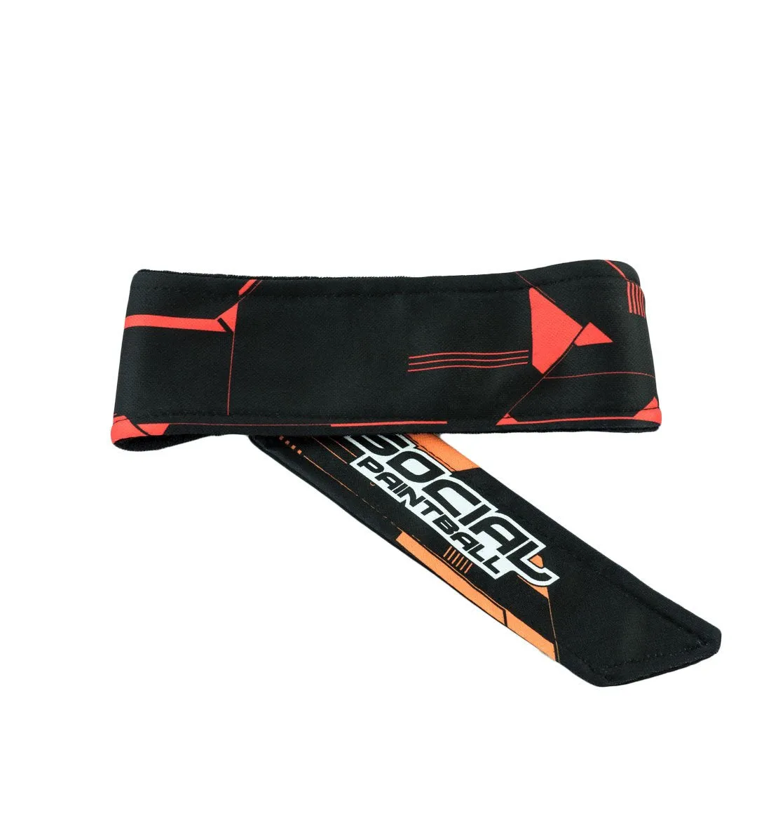 Social Paintball Grit Deluxe Long Tie Headband - Tron Black