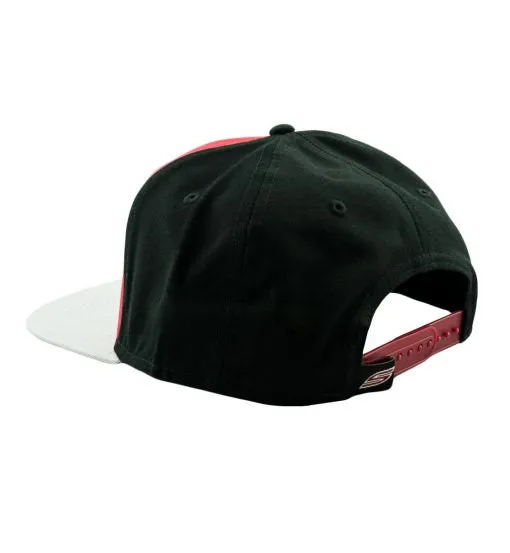 Social Paintball Snapback Hat Scarlet Red Black, Grey Bill