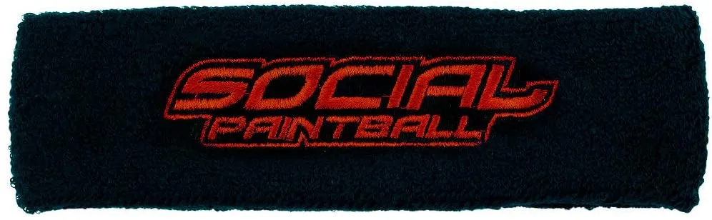 Social Paintball Sweatband - Black/Red