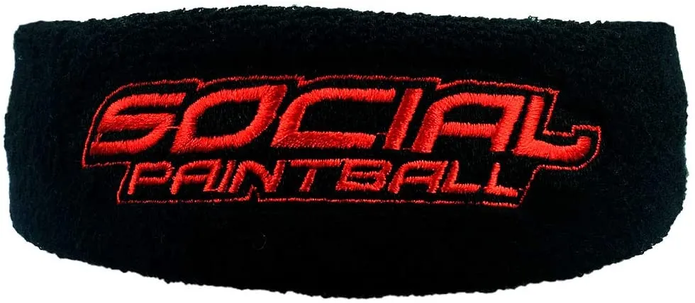 Social Paintball Sweatband - Black/Red