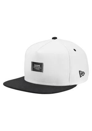 Society Snapback Hat - White / Black