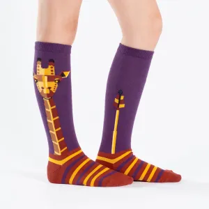 Sock It To Me Kids Knee High Socks - Geo-raffe (7-10 Years Old)