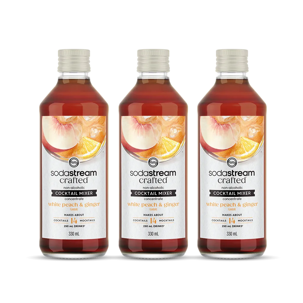 SodaStream® Crafted Cocktail Mixers™ White Peach & Ginger 3 PACK