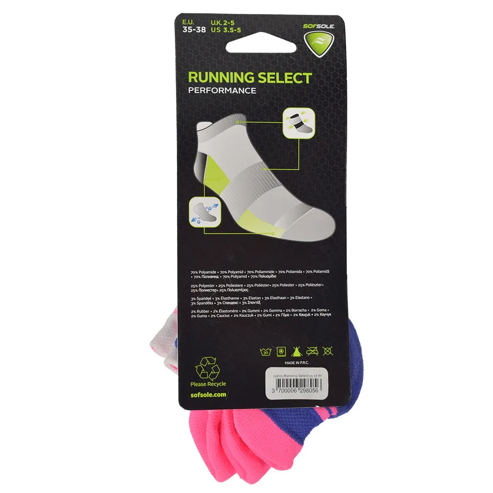 Sof Sole Women’s Tab Socks Running Select Low-Cut 2-pack (2 colors/patterns)