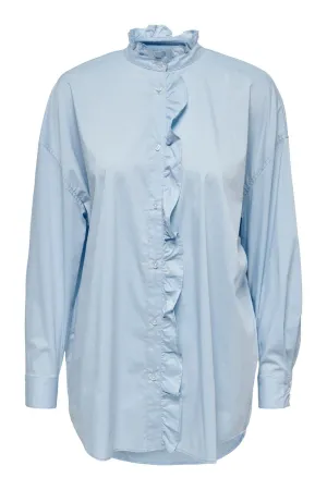 Sofia Frill Blouse - Airy blue