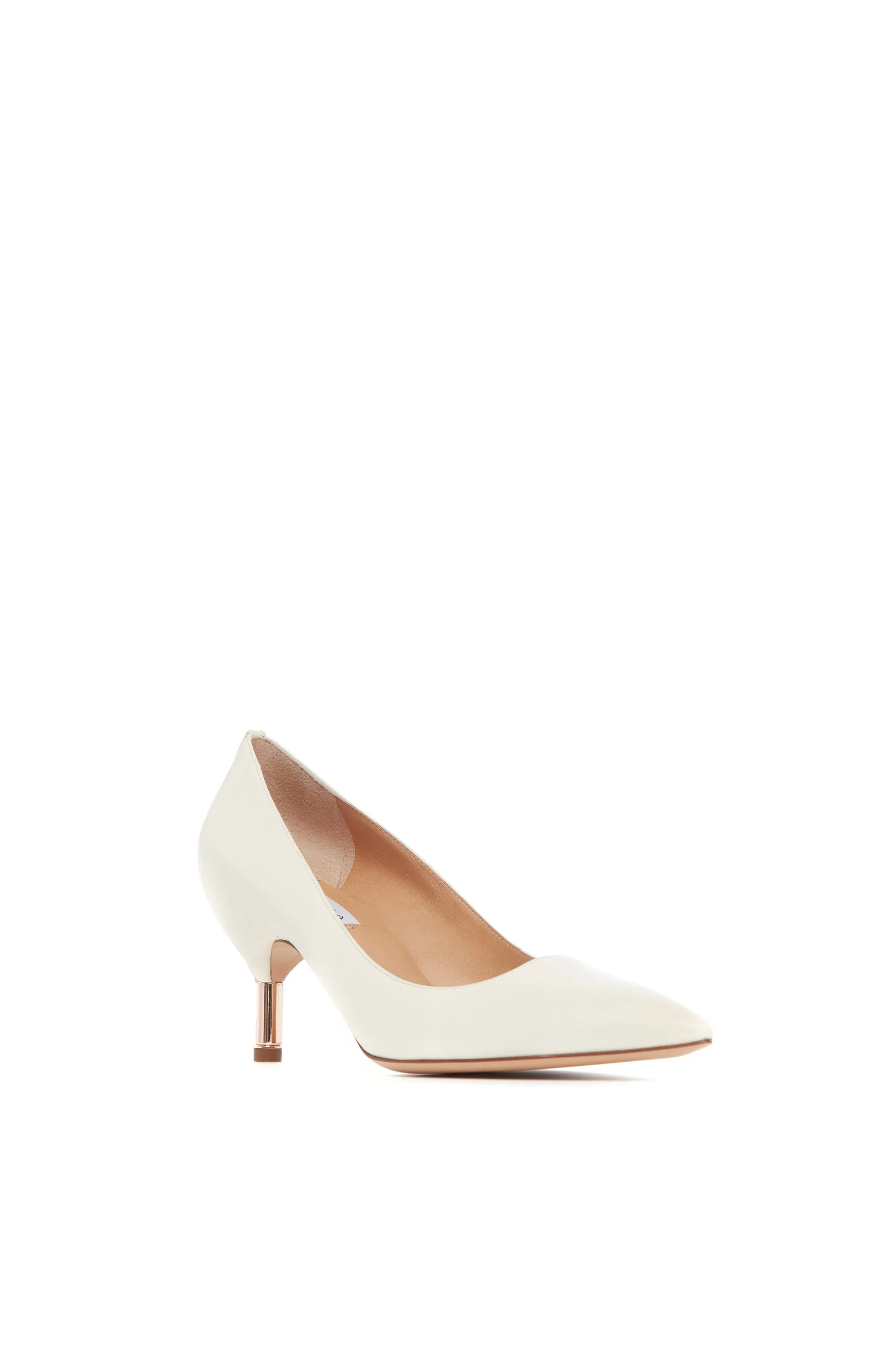 Sofia Pump in Cream Leather