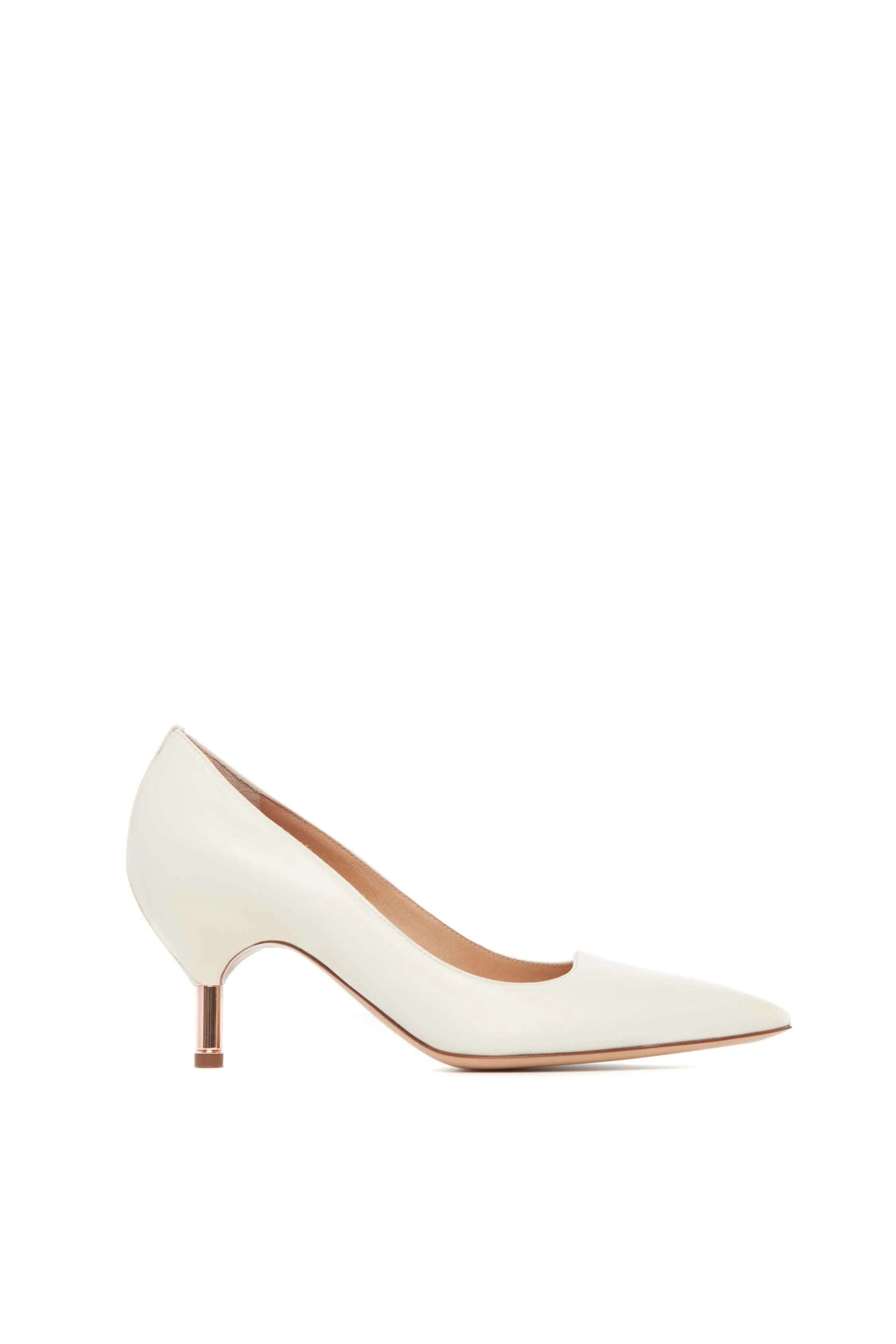 Sofia Pump in Cream Leather