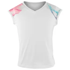 Sofibella Girls Spectrum Cap Sleeve - White/Spectrum