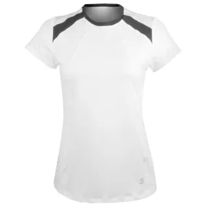 Sofibella Women's Elegance Short Sleeve Top - White/Black