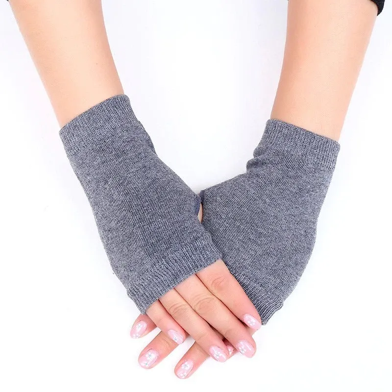 Soft and Warm Knitted Fingerless Winter Gloves