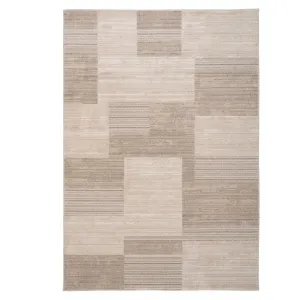 Soft Beige Block Area Rug - Felix